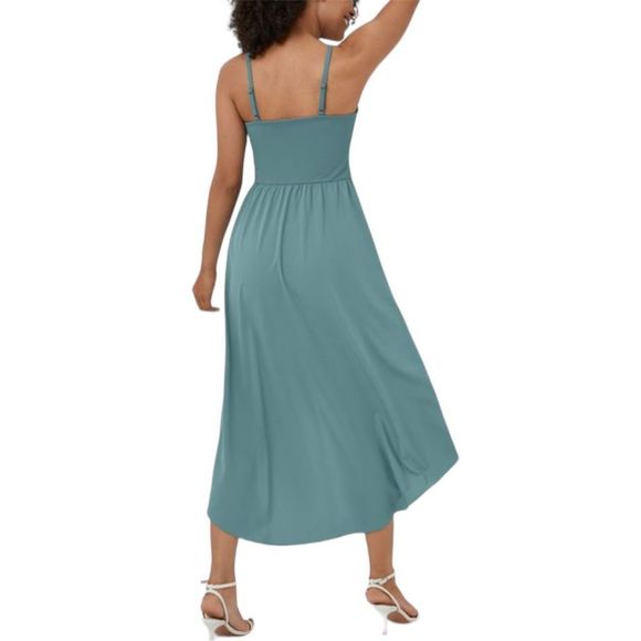 Halara Breezeful Backless High Low 2-Piece Side Pocket Flowy Midi Quick Dry Casu - Picture 2 of 9